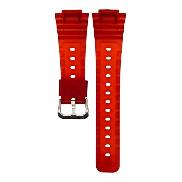 Correa Reloj Caucho R24 J2 Para G Shock Series 5600 16mm rojo 16