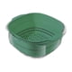 thumbnail image 1 of Canasto De Drenaje De Doble Capa Canastos De Drenaje De Verduras Para Alimentos Mezcla De Verduras Verde Oscuro, 1 of 3