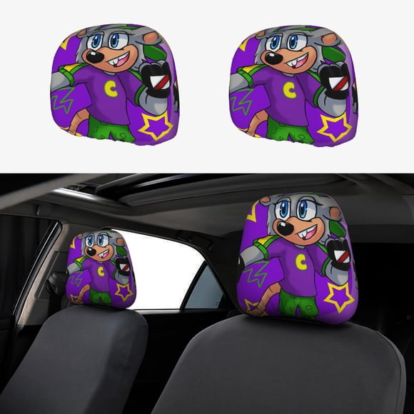 Fundas para Reposacabezas de Auto Desmarcar Chuck E. Cheese 2 Piezas