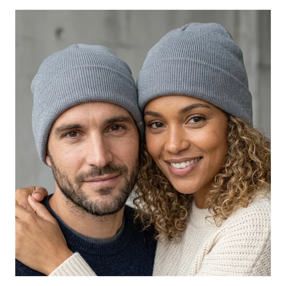 Genérico - Gorro Beanie De Lana Hombre Mujer Térmico Con Forro Polar