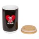 thumbnail image 2 of Bote para golosinas de cerámica Bone Dry con tapa de bambú, 1,06 L, 2 of 6