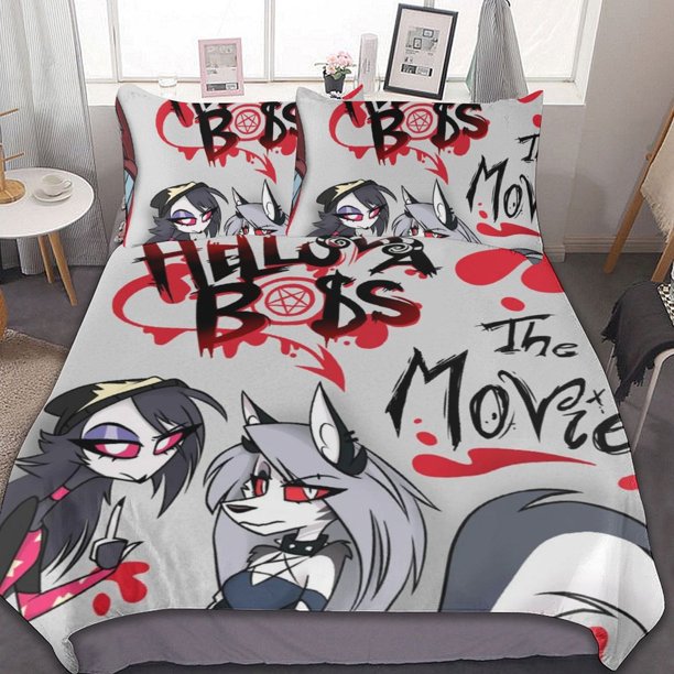 Helluva Boss 3 Pieces Bedding Sets Soft Comforter Sets Decor Bedroom Gifts