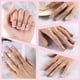 thumbnail image 2 of Press on Nails Dsixnails, 300 unidades, punta francesa cuadrada, 15 tamaños, 2 of 8