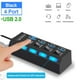 thumbnail image 4 of Multipuerto HUB 4 USB Extension 4 Puertos Extensor Botones De Encendido Notebook O PC USB Switch extensor con cable y power adapter, 4 of 4
