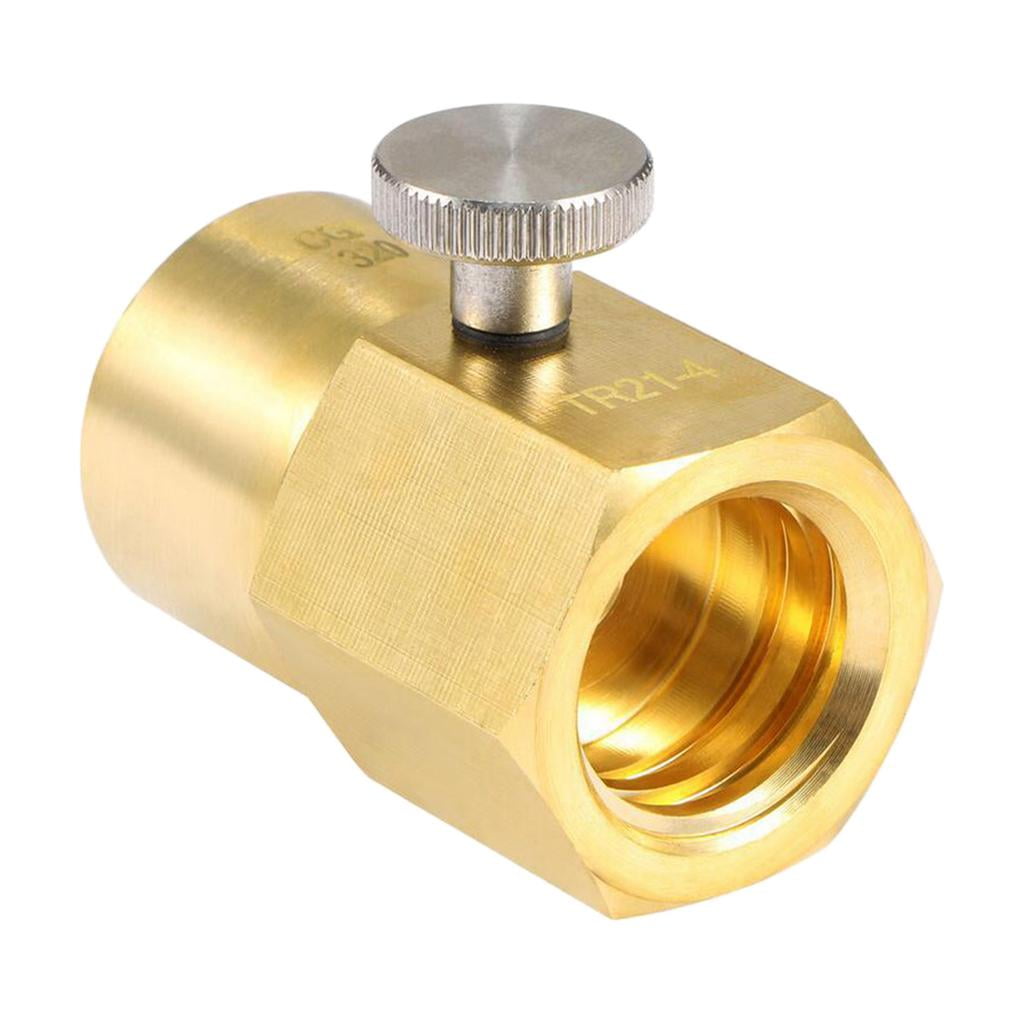 Kahdsvby Adaptador De Cilindro De CO2 Negro, Regulador De Barril De Cerveza Hecho En Casa TR21.4 A W21.8, Accesorios De Tanque De CO2 Para Máquina Fabricante De Soda