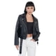 thumbnail image 1 of Chaqueta Mujer Biker Ecocuero Negro Corona, 1 of 5
