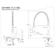 thumbnail image 3 of Grifo de cocina Kingston Brass Gourmetier Concord con pulverizador, 3 of 3