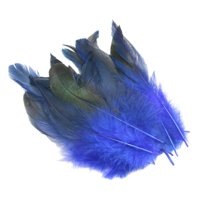 Magideal - 50 Piezas De Plumas Para Manualidades Decorativas, Plumas De Pollo Suaves, Accesorios Artesanales Para Sombreros, Suministros Para Fiestas, Festivales Azul