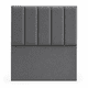 thumbnail image 2 of Respaldo de cama 1.5 plaza tubular felpa Gris oscuro, 2 of 2