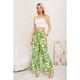 thumbnail image 2 of Pantalon Mujer Palazzo Floreado Tipo Lino Pretina Alta Elasticado 3008, 2 of 4