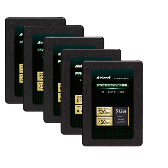SSD INLAND 512 GB 3D TLC SATA III 2,5" Paquete de 5