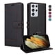 thumbnail image 1 of Premium Wallet Case for Samsung Galaxy S23 Ultra with Card Slots & Kickstand, Flip Cover Black, 1 of 6