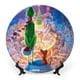 thumbnail image 1 of El Grinch Plato decorativo de porcelana fina (bone china), plato decorativo de cerámica para hogar, oficina, soporte de pared, platos decorativos para dormitorio - 6 pulgadas (15 cm), 1 of 6