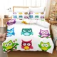 thumbnail image 1 of x1420 Bed SheetsCartoon Owl Duvet Cover Set Fashion Cute Animal Bedding Set Soft Microfiber Print Comforter Cover Decorative Kids Children Room 3-Piece Bedding Set (1 Duvet Cover + 2 Pillow Shams) nj1, 1 of 5
