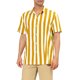 thumbnail image 1 of INSPIRE CHIC Camisa de Rayas para Hombre de Manga Corta con Bloque de Color y Botones para Playa L Amarillo, 1 of 7