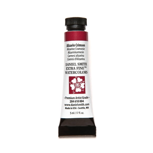 Pintura Acuarela Extra Fina Daniel Smith, Tubo de 5 ml, Alizarina Carmesí, 284610004