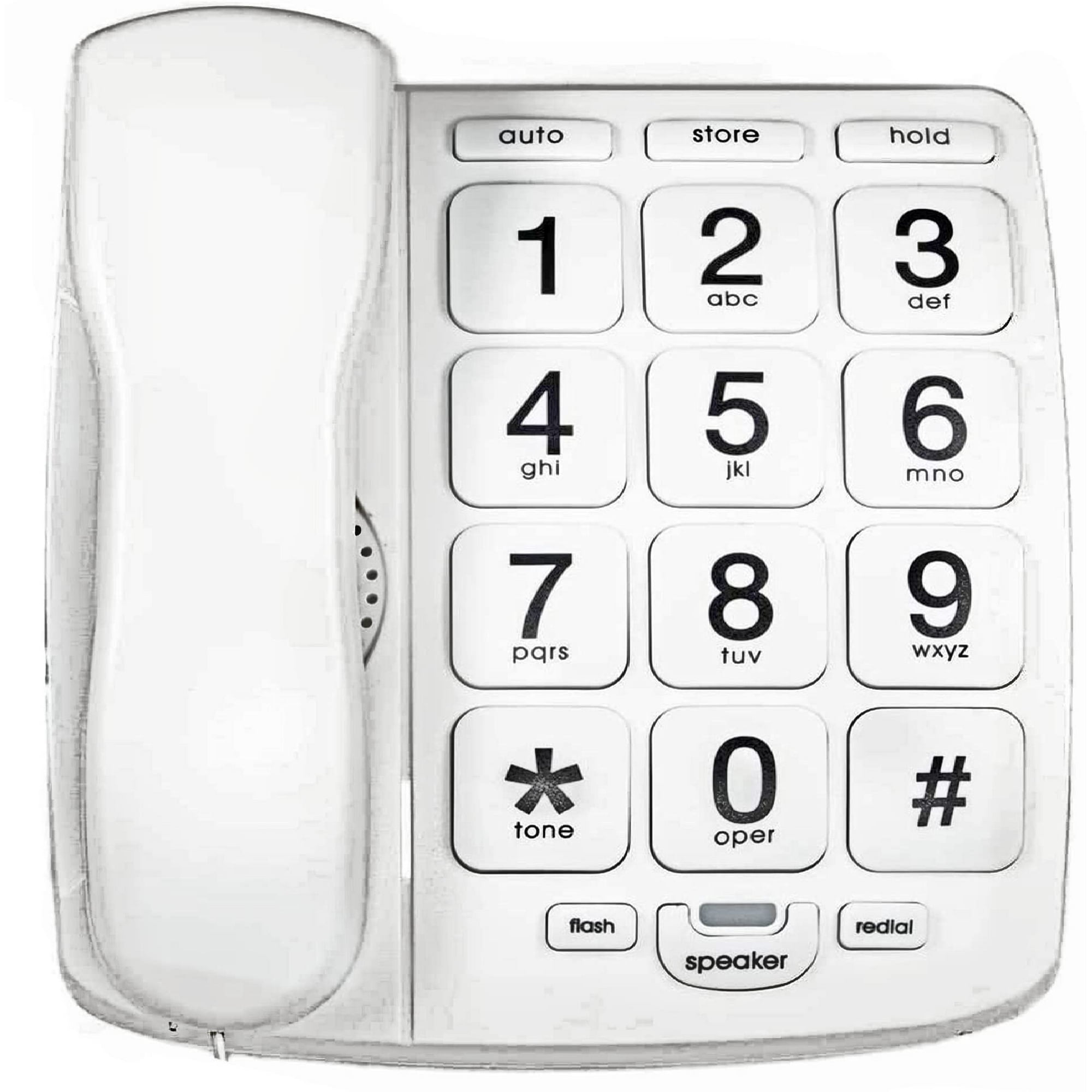 Teléfono Tyler Tbbp-4-wh Para Personas Mayores Con Altavoz Y Marcación Rápida