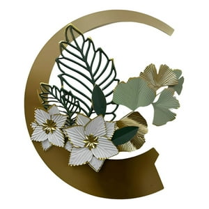 Genérico - Adorno Floral Pared Cuadro Decorativo Media Luna Hogar Jhn