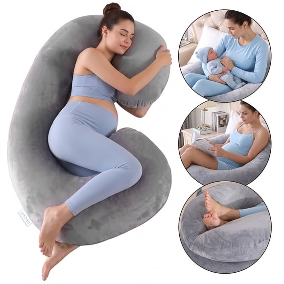 Cojín Maternal De Lactancia Embarazadas Almohada Babynest Gris