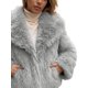 thumbnail image 5 of INSPIRE CHIC Abrigos de Piel Sintética para Mujer Mangas Largas Peludas Cuello con Solapa Forro Suave Sobredimensionado con Bolsillos Chaquetas de Invierno Cálidas Talla Extra Grande Gris Claro, 5 of 6