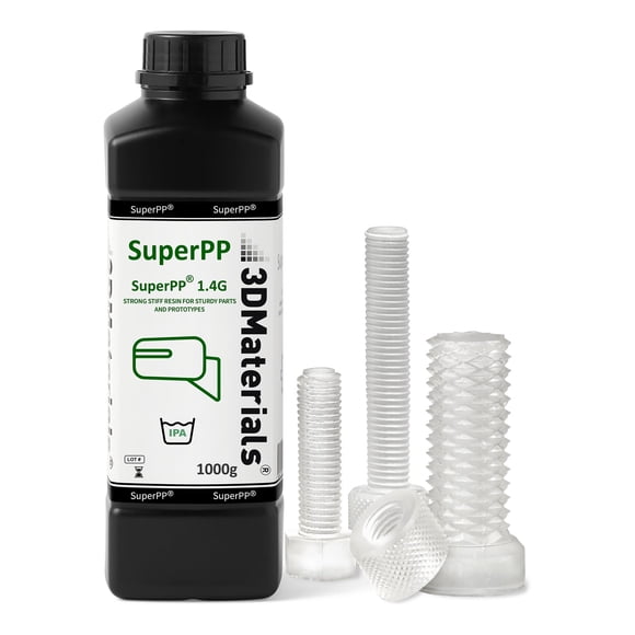 Resina para impresora 3D 3DMaterials SuperPP 1000 g Transparente y resistente