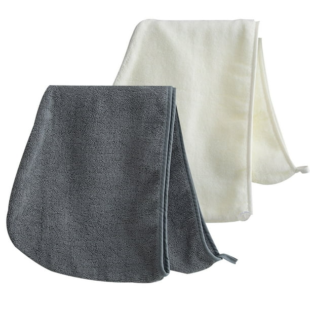 Toalla para el cabello de algodón de secado rápido, superabsorbente, para mujer, con botón (2 unidades)
