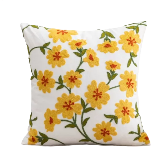 Genérico - Fundas De Cojines Bordadas A Elección 45X45 Diseño 41 Color Blanco