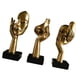 thumbnail image 4 of 3 Uds Estatuas De Pensador Figuras Modernas De Resina Para Estante Sala De Estar Decoración Del Hogar Dorado, 4 of 5