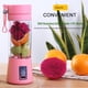 thumbnail image 3 of Mezcladora portátil para batidos y batidos, mezcladora personal para cocina, con USB recargable, 380ml con 6 cuchillas (rosa), 3 of 3
