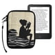 thumbnail image 1 of Funda para lector de libros electrónicos kwmobile, neopreno, tamaño 6, universal, negro/beige, 1 of 8