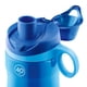 thumbnail image 2 of Botella de agua Pogo de plástico sin BPA de 1,2 L con tapa abatible, color azul, 2 of 5