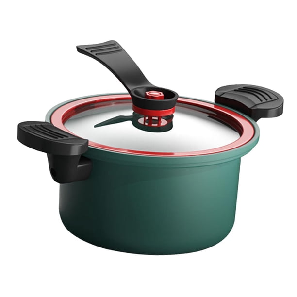 Olla de cocción lenta para cocina, olla a presión con Base fácil de limpiar y eficiente en energía, olla para sopa de 3,5 L para té, comida, sopa, cer verde