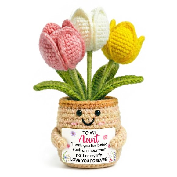 Figura de juguete TEEBIM de 16 cm, crochet, regalo para tía