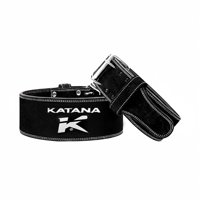 Genérico - Cinturón De Levantamiento Katana - Cuero Nubuck 10 Cm We-4B - Negro - Talla M