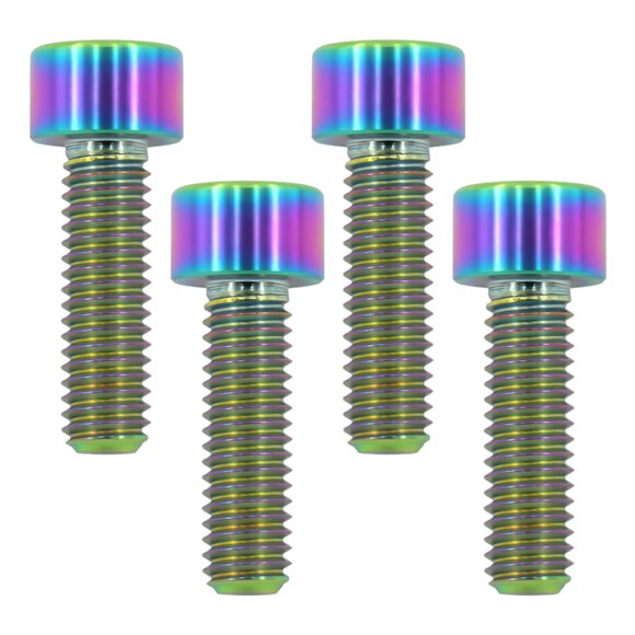 Tornillos TIRYTU M6x20 de titanio 4 piezas coloridas