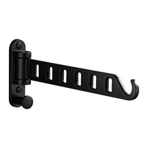 Genérico - Percha Plegable Hotel Vacaciones Aleación De Aluminio Camping Ropa Tendedero Negro