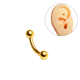 thumbnail image 1 of Piercing Rook Sienna Titanio 16G Barra Curva 8 mm, 1 of 3