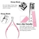thumbnail image 3 of Set Manicure Feiworui Alicate Lima Acero Inoxidable Rosa, 3 of 3