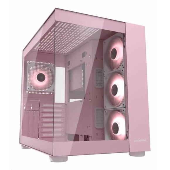 Gabinete Gamer Cougar FV150 RGB Pink, Mid Tower, 4 Ventiladores ARGB, Diseño Panorámico, Rosado