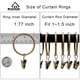 thumbnail image 3 of Anillos para cortinas WeekSeight, paquete de 40 unidades, color bronce con clips, 4,5 cm de profundidad, 3 of 7