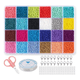 thumbnail image 1 of "Kit de Mostacillas Belug JKR Home 24 Colores Pulseras Anillos Con Tijera ", 1 of 5