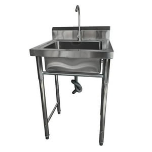 Prochef - Lavafondos Acero Inoxidable 60X60X90 Cm. Con Grifería