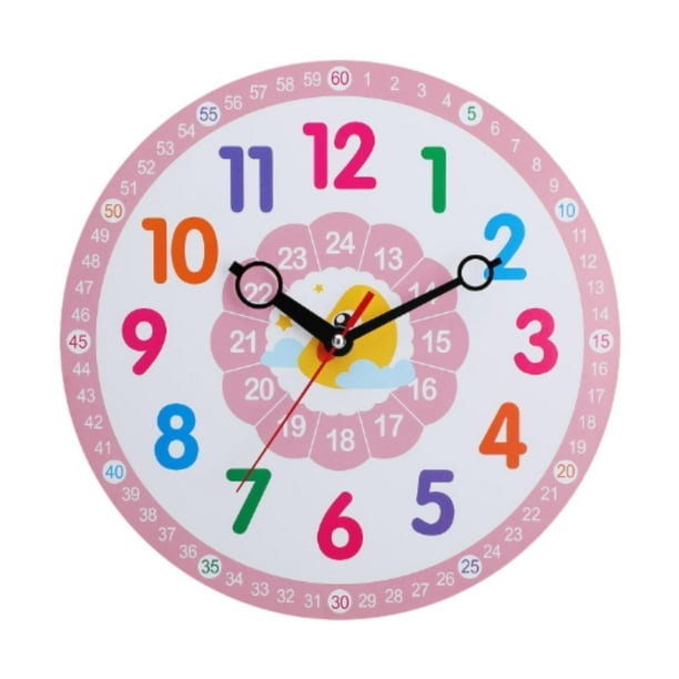 Relojes De Aprendizaje Para Niños, De Cuarzo Rosa, Educativos, Para Profesores, Decoración De Aulas Escolares