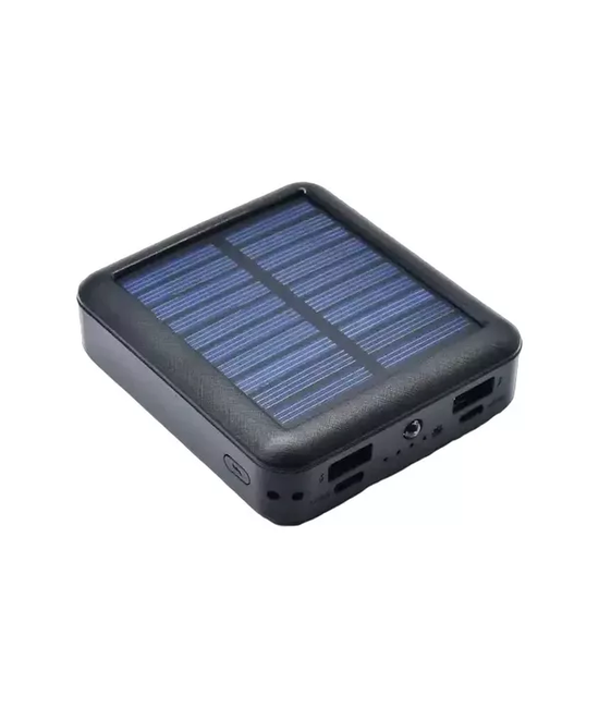 Genérico - Batería Portátil Externa 20000Mah, 2 Puertos Usb, Solar, Color Blanco