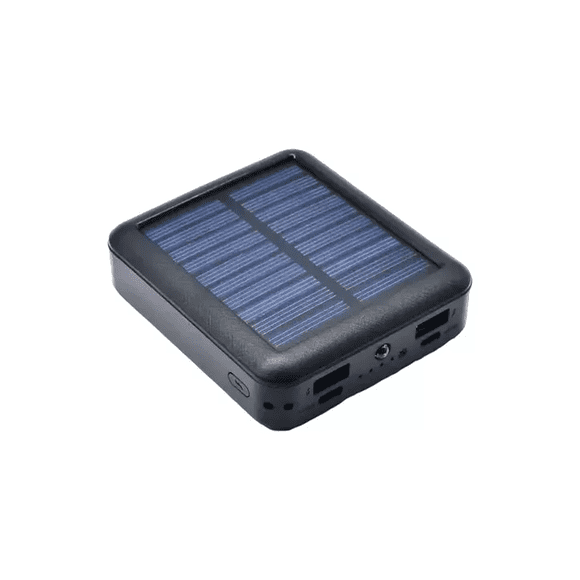 Batería portátil externa 20000mAh, 2 puertos USB, solar, color blanco
