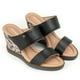thumbnail image 1 of Sandalia Alicia Floreado/Negro Piccadilly, 1 of 4