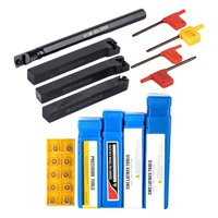 Magideal - Portaherramientas De Broca De Torno Cnc 4 Piezas S12M Sclcr09 Sclcr1212H09 Sclcl1212H09 Scmcn1212H09 + 10 Piezas Insertos De + 4 Piezas Llaves