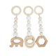 thumbnail image 3 of Juego De Anillos De Mordedor De Madera Para Bebé, 3 Uds., Cochecito Colgante Estable Para Niña Y Niño, Blanco, 3 of 5