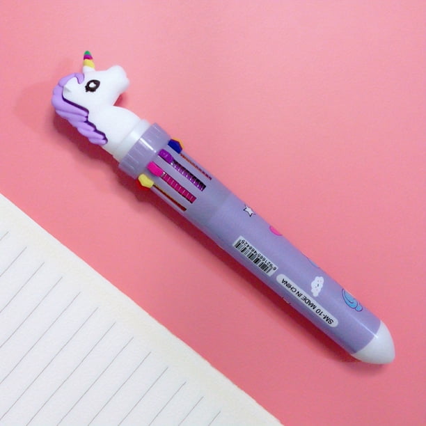 1pcs 10 Color Ballpoint Pen Kawaii Stationery Cute Pens Novelty Cute Kawaii Pen Student Writing Gel Pens Learning Office Supplies
