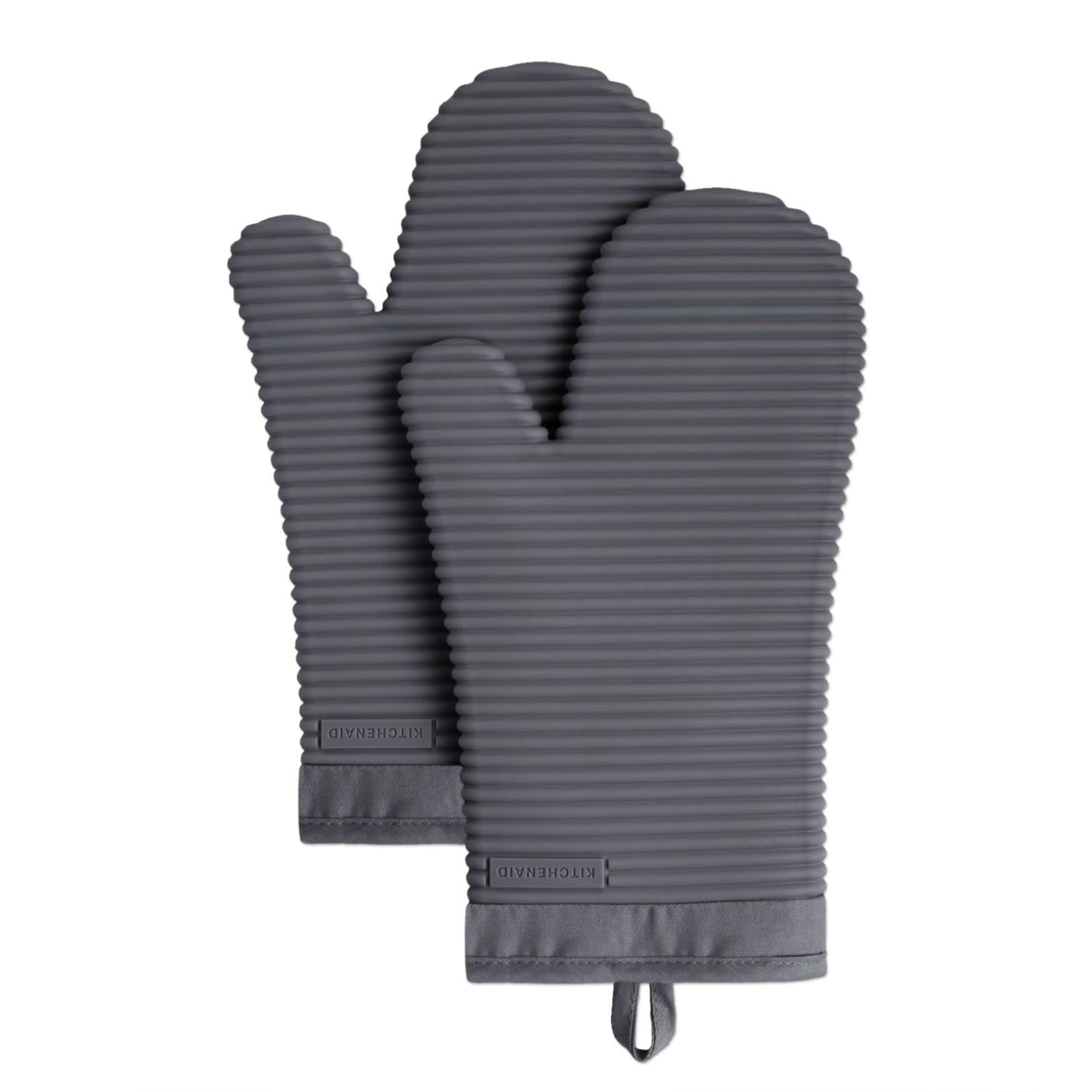 Juego De Guantes De Cocina Kitchenaid De Silicona Suave Acanalada, 2 Unidades